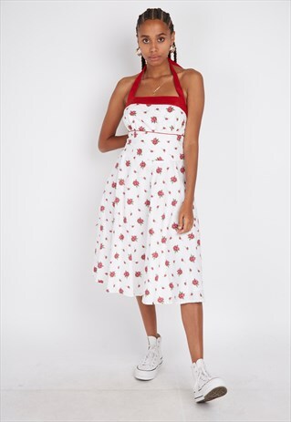 VINTAGE 50S STYLE WHITE DRESS