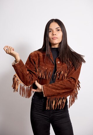 DEEP BROWN VINTAGE FLARE LEATHER JACKET