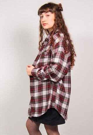 VINTAGE 90'S RED CHECK FLANNEL SHIRT