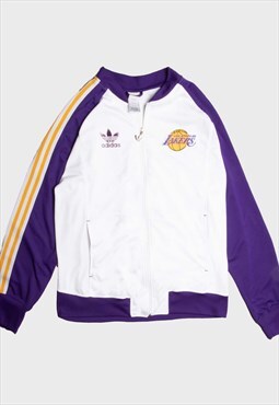 Adidas L.A lakers basketball white/purple tracksuit jacket