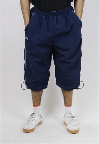 VINTAGE UMBRO NAVY SHORTS