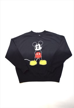 Vintage 90s Disney Black Micky Graphic Sweatshirt 