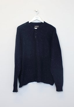 Vintage Woolrich knitted sweatshirt in navy. Best fits L
