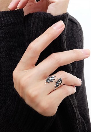 DRAGON WING STERLING SILVER RING