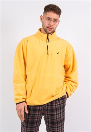 90S NAUTICA YELLOW 1/4 ZIP FLEECE