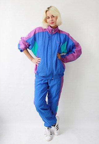 VINTAGE 80'S OLDSCHOOL CLASSIC UNISEX PANELLED TRACKSUIT