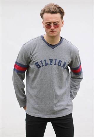 TOMMY HILFIGER USA VINTAGE MINIMALIST LIGHTWEIGHT SWEATSHIRT