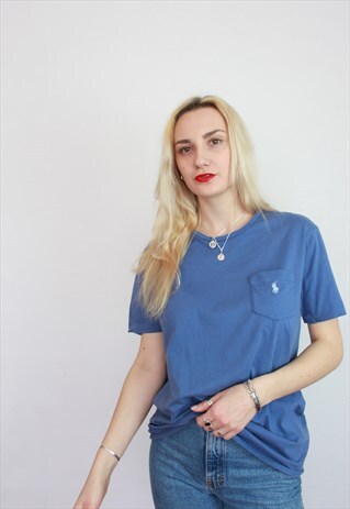 VINTAGE 90S POLO RALPH LAUREN POCKET LOGO T-SHIRT UNISEX