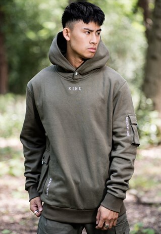 EARLHAM TECHWEAR HOODIE - FERN GREEN