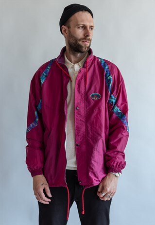 VINTAGE 80S PURPLE WINDBREAKER JACKET