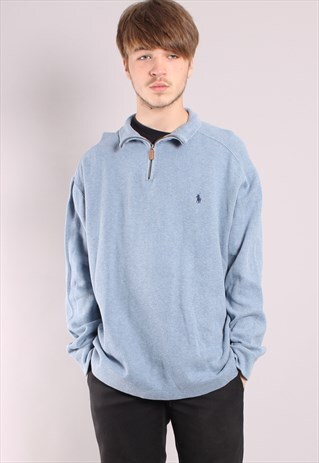 VINTAGE POLO RALPH LAUREN 1/4 ZIP SWEATSHIRT
