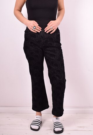 JUST CAVALLI WOMENS VINTAGE JEANS W28 L25 BLACK 90'S