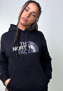 Grey y2ks The North Face Embroidered Hoodie Sweatshirt