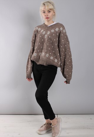 VINTAGE SLOUCHY ABSTRACT JUMPER
