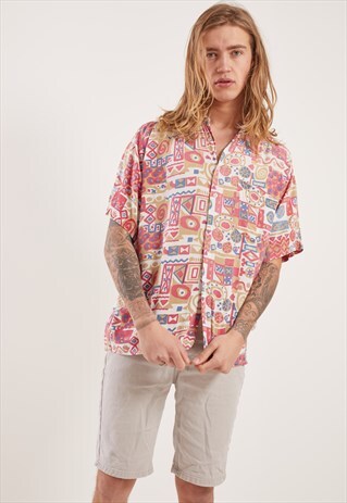 VINTAGE PATTERNED SHORT SLEEVE SHIRT
