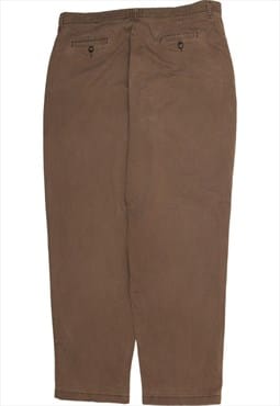 Lee 90's Straight Leg Baggy Trousers / Pants Medium Brown