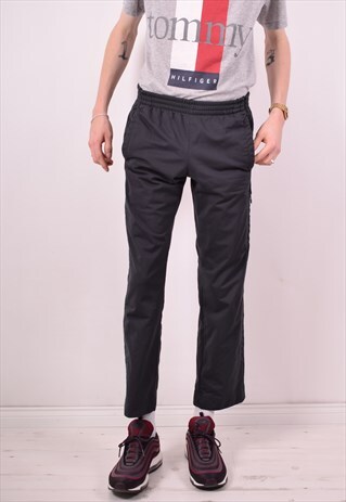 ADIDAS MENS VINTAGE TRACKSUIT TROUSERS SMALL GREY 90S