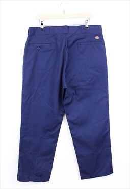Vintage Dickies 874 Trousers Navy Straight Leg With Logo Tab