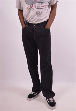 WAMPUM MENS VINTAGE CORDUROY TROUSERS W36 L30 BROWN 90S
