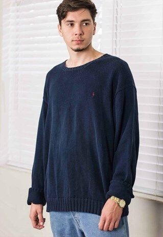 VINTAGE RALPH LAUREN SWEATER JUMPER LOGO 90X XXL 26.3