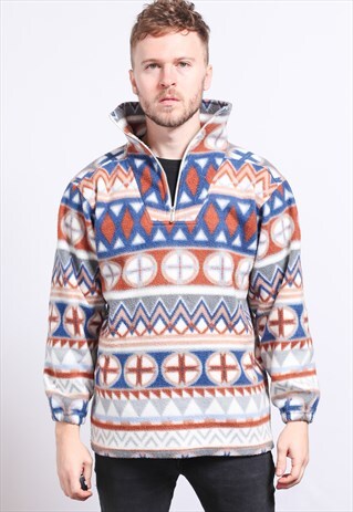 VINTAGE HALF ZIP FLEECE TOP