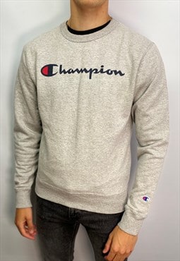 Embroidered Champion Spell Out Sweatshirt 