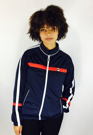 VINTAGE FILA 80S WHITE LINE TRACK JACKET