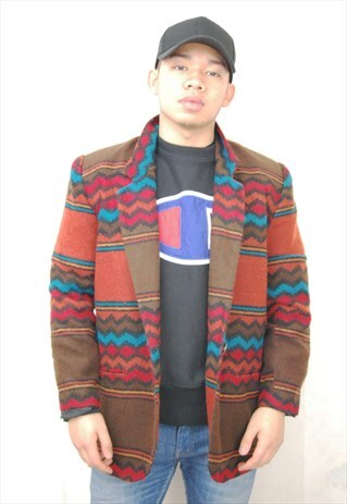 PSYCHEDELIC WEAVE AZTEC JACKET (1990'S)