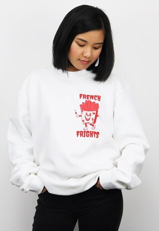 FRENCH FRIGHTS WOMEN'S BACK PRINT SWEATSHIRT