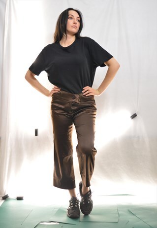 VINTAGE FANCY BROWN VINTAGE TROUSERS