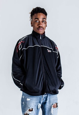 VINTAGE 90S REEBOK TRACK TOP IN BLACK