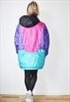 VINTAGE 90S RARE ADIDAS TREFOIL 1/4 ZIP PUFFER WINTER JACKET