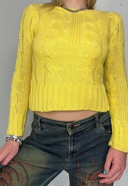 Vintage 90s Cable Knit ONYX Jumper Small