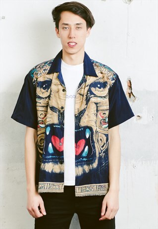 VINTAGE 90S TIGER PRINT SHIRT
