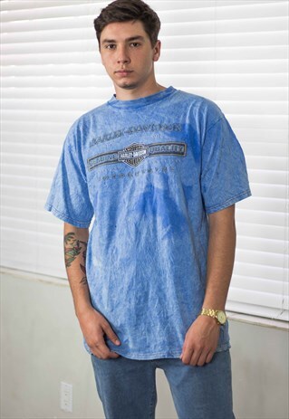 VINTAGE HARLEY DAVIDSON T-SHIRT LOGO 90S L 8.8