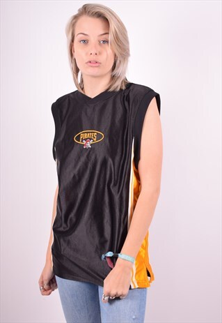 LEE WOMENS VINTAGE VEST TOP XL BLACK 90'S