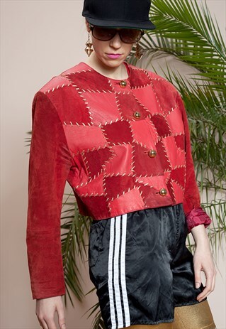 VINTAGE RED LEATHER JACKET
