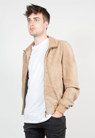 VINTAGE SUEDE BOMBER JACKET