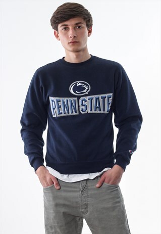 VINTAGE CHAMPION PENN STATE CREW NECK 90S NAVY BLUE