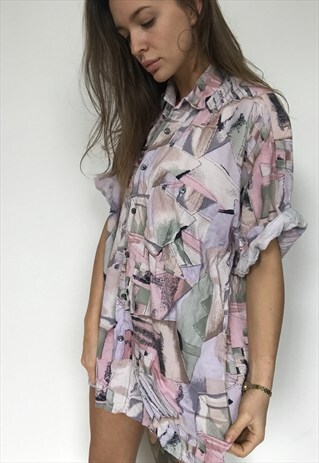 PATTERNED OVERSIZED RETRO VINTAGE UNISEX FESTIVAL SHIRT