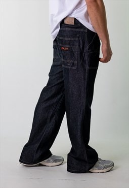 Dark Grey 90s Baggy Hip Hop  Cargo Skater Trousers Pants