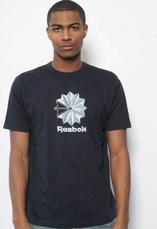 VINTAGE REEBOK LOGO T-SHIRT BLUE