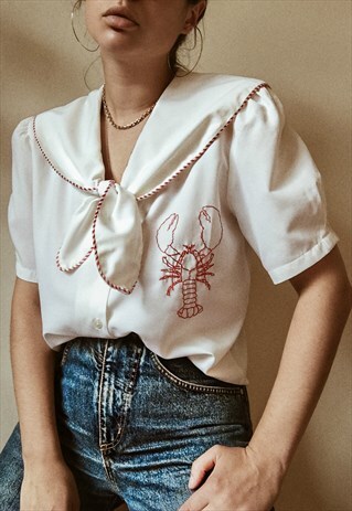 HAND EMBROIDERED WHITE SHIRT