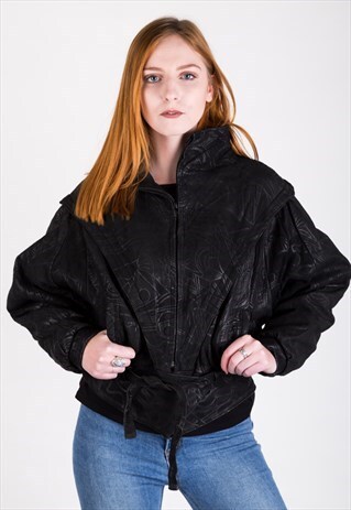 VINTAGE 80S SUEDE BIKER JACKET