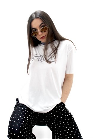 90'S RETRO CREAM EMBROIDERED T-SHIRT