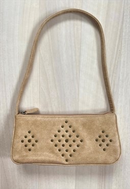 90's Tan Faux Leather Handbag