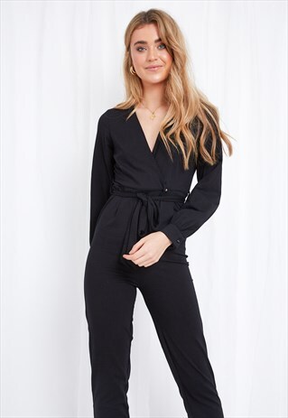 WINNIE LOUNGEWEAR JUMPSUIT - BLACK