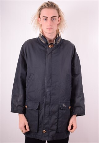 BURBERRY MENS VINTAGE JACKET XL BLUE 90S