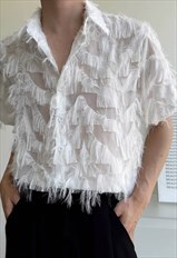 Men's Feather tassel shirt SS24 Vol.3