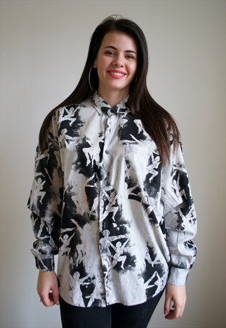 VINTAGE 90'S PATTERNED SHIRT